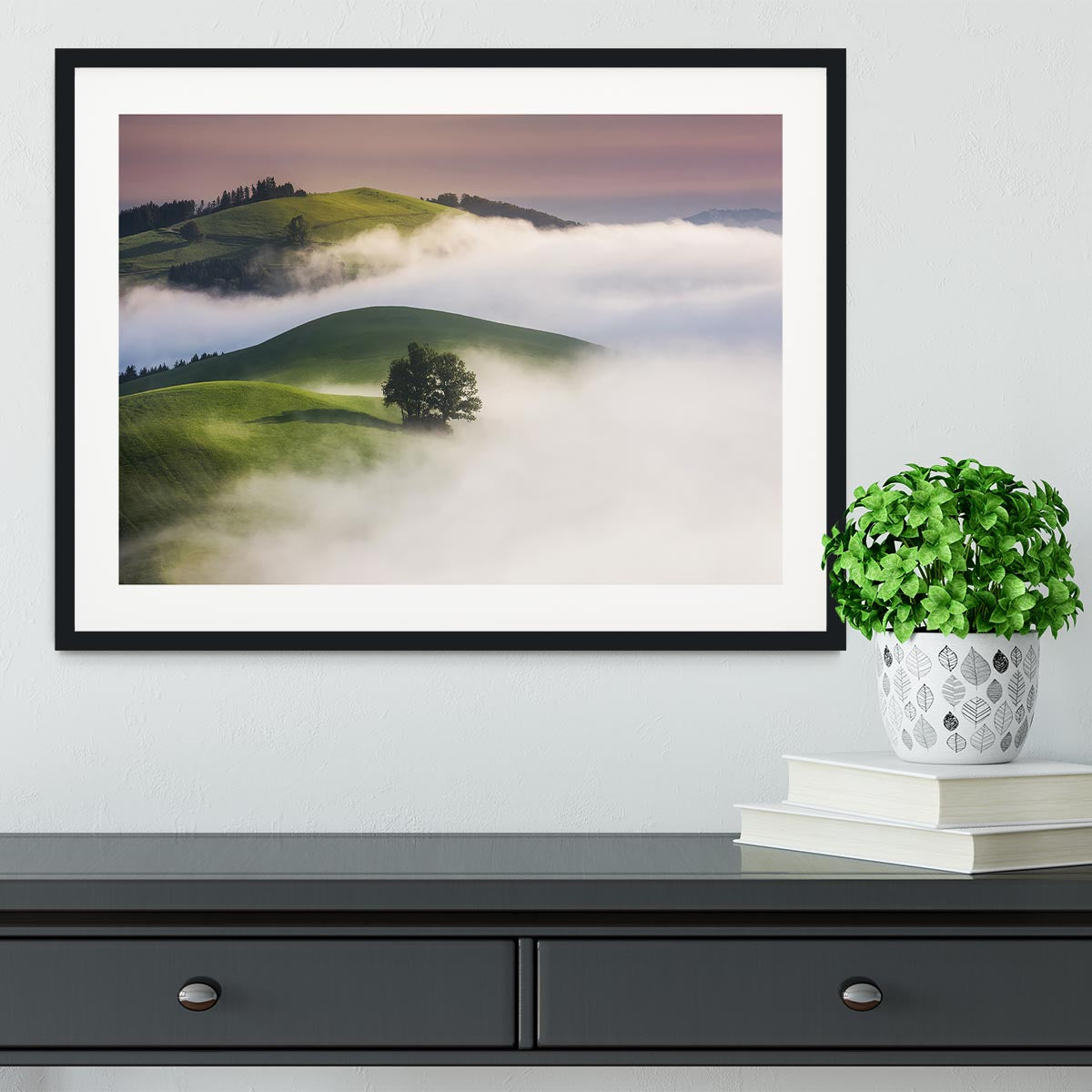 Green Hills Framed Print - Canvas Art Rocks - 1