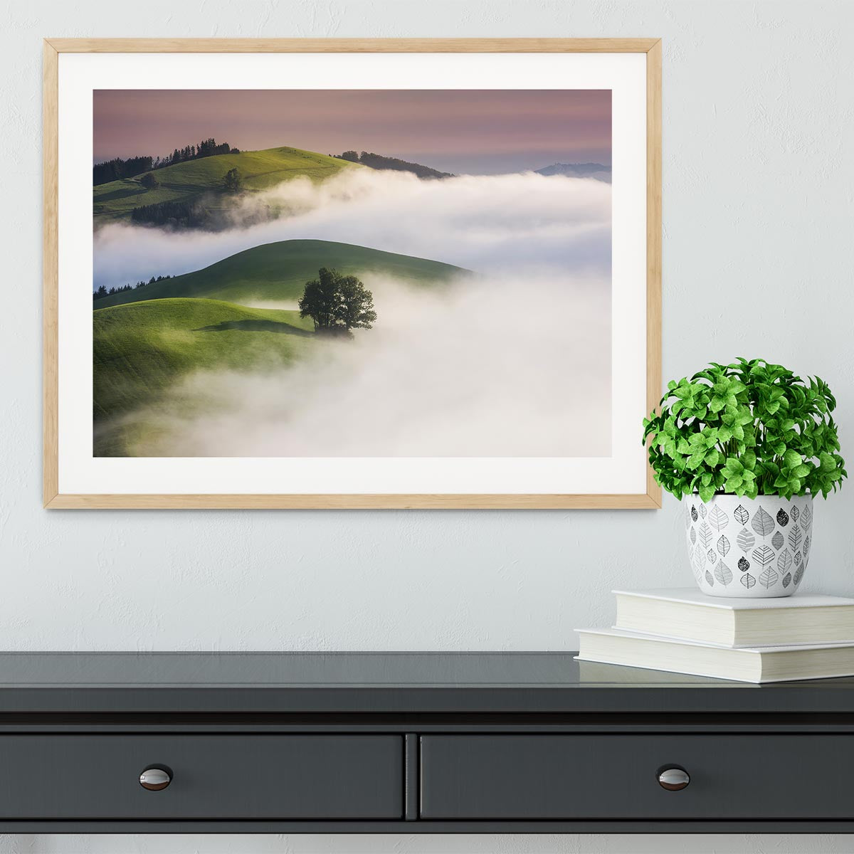 Green Hills Framed Print - Canvas Art Rocks - 3