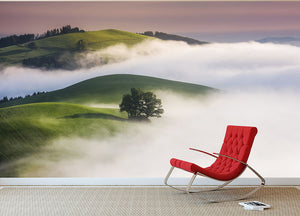 Green Hills Wall Mural Wallpaper - Canvas Art Rocks - 2