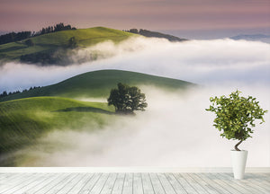 Green Hills Wall Mural Wallpaper - Canvas Art Rocks - 4