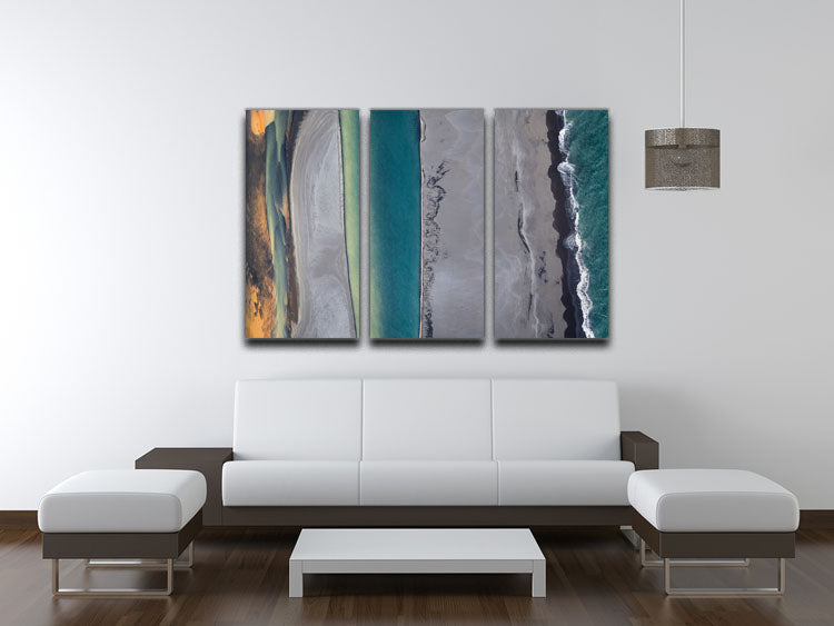 Icelandic Coastline 3 Split Panel Canvas Print - Canvas Art Rocks - 3