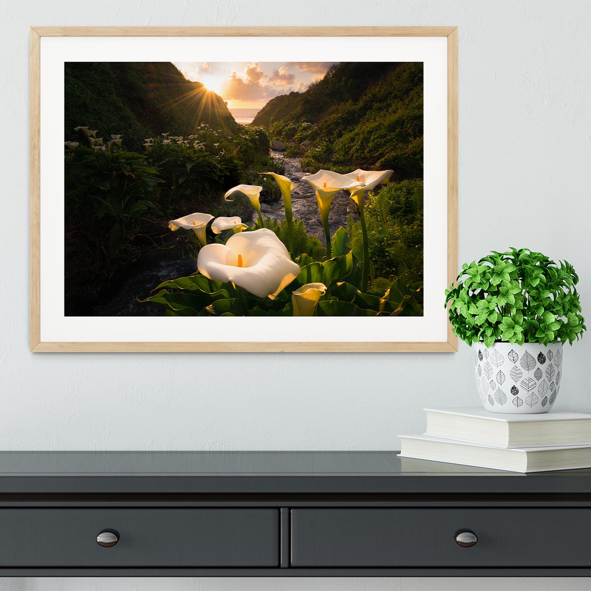 Calla Lily World Framed Print - Canvas Art Rocks - 3