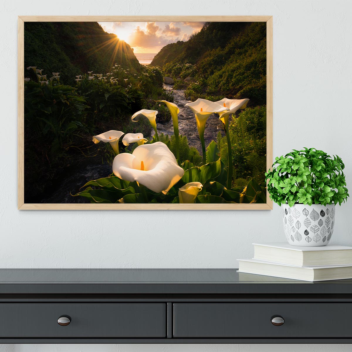 Calla Lily World Framed Print - Canvas Art Rocks - 4