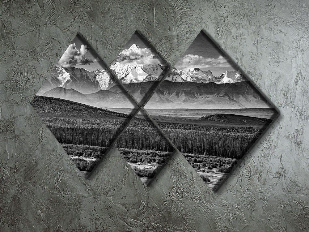 The Alaskan Range 4 Square Multi Panel Canvas - Canvas Art Rocks - 2