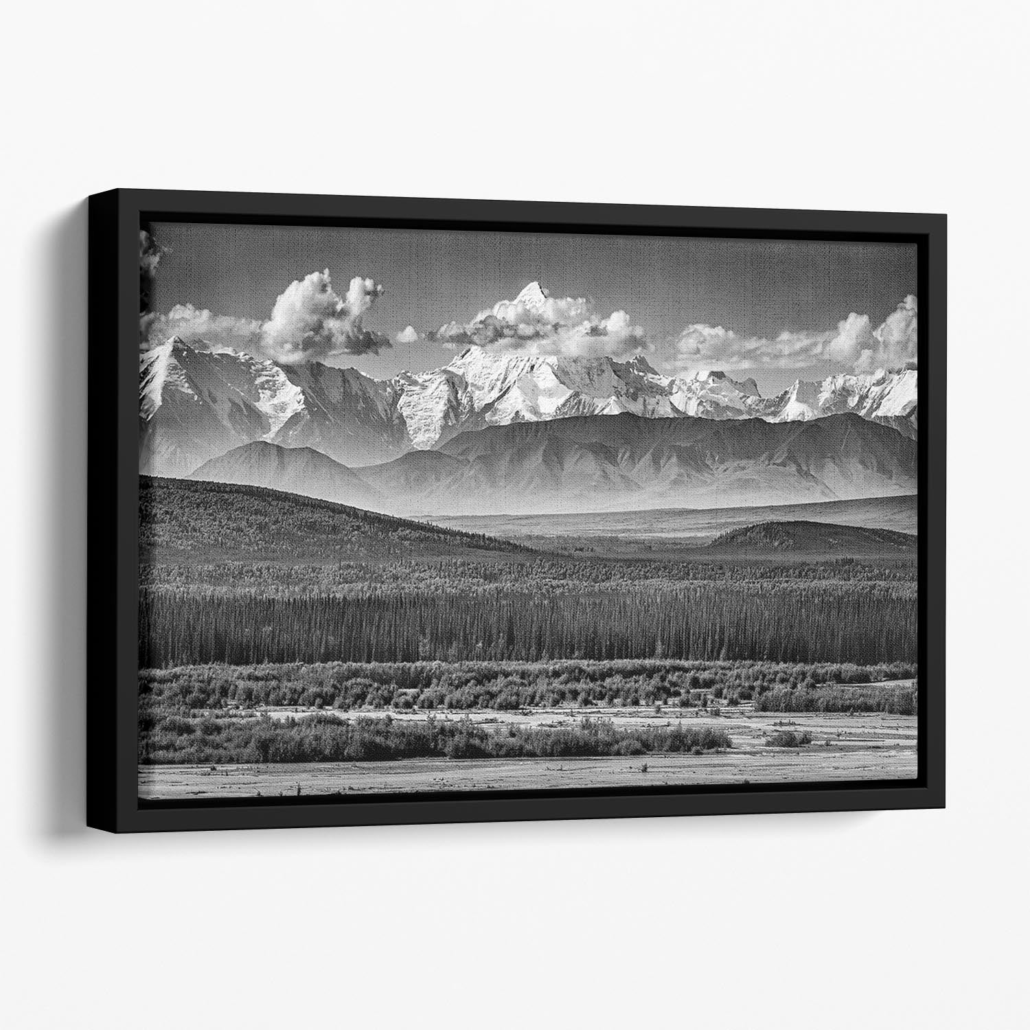 The Alaskan Range Floating Framed Canvas - Canvas Art Rocks - 1