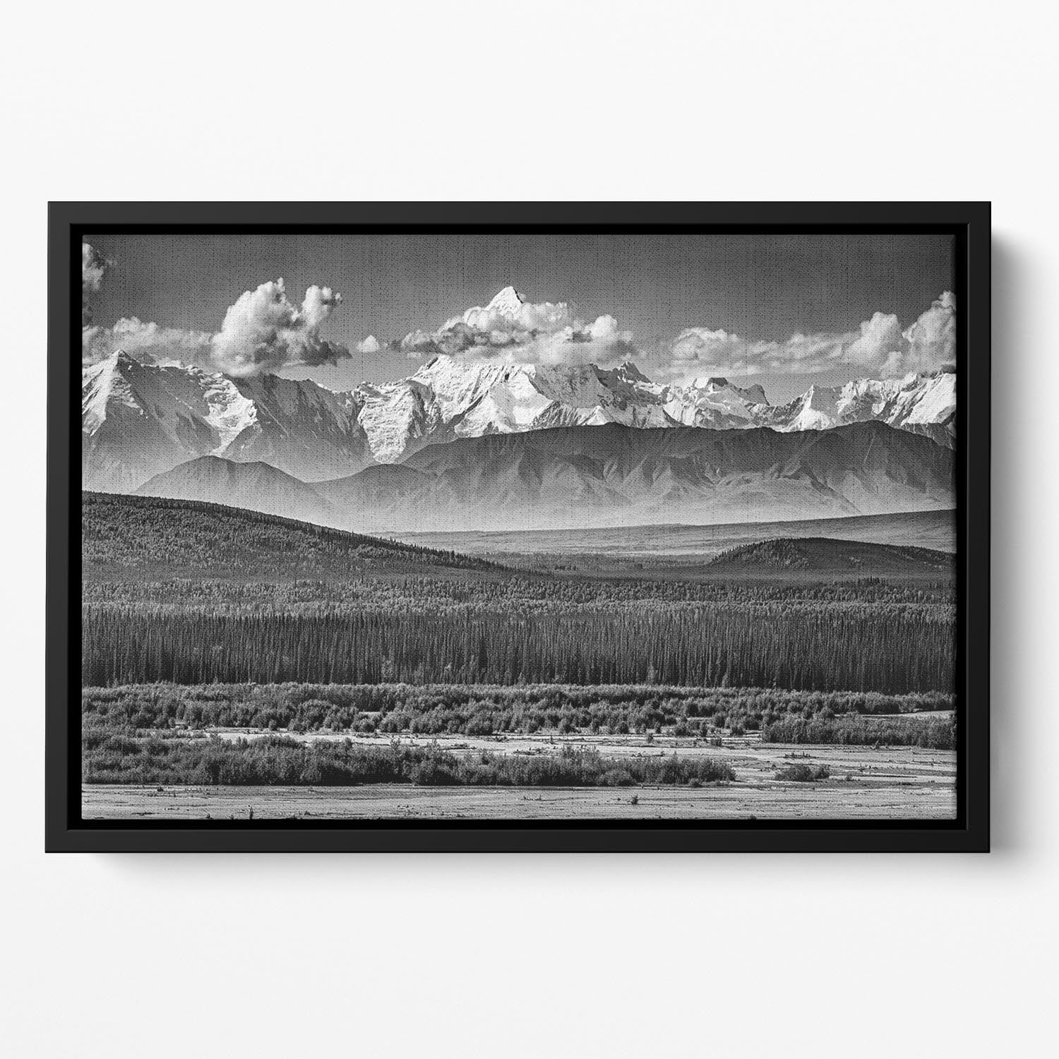 The Alaskan Range Floating Framed Canvas - Canvas Art Rocks - 2