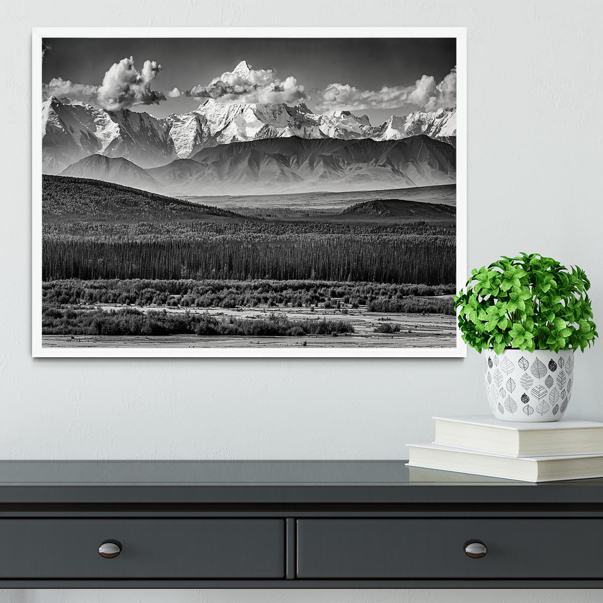 The Alaskan Range Framed Print - Canvas Art Rocks -6