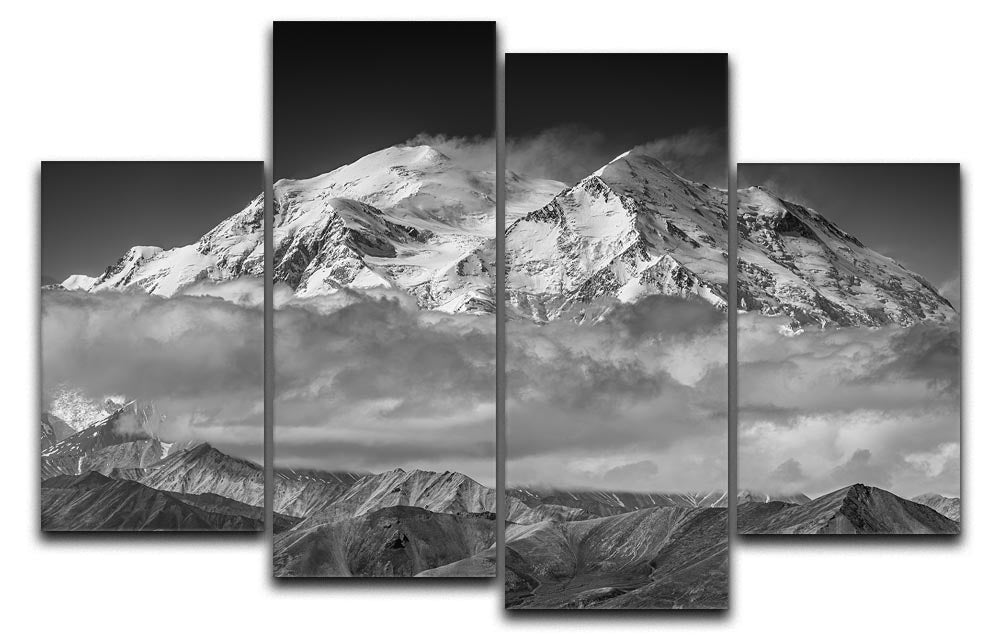 Denali From The Opposing Ridge Line 4 Split Panel Canvas - Canvas Art Rocks - 1