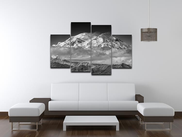 Denali From The Opposing Ridge Line 4 Split Panel Canvas - Canvas Art Rocks - 3