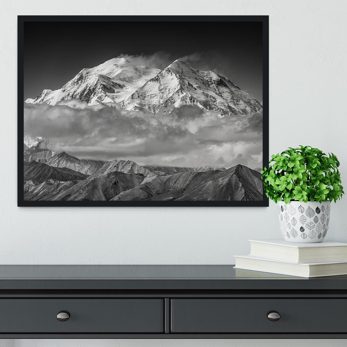 Denali From The Opposing Ridge Line Framed Print - Canvas Art Rocks - 2