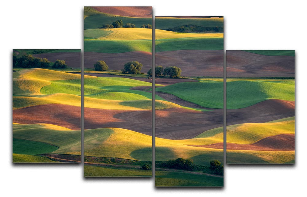Colorful Palouse 4 Split Panel Canvas - Canvas Art Rocks - 1