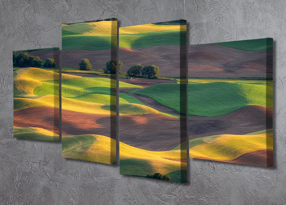 Colorful Palouse 4 Split Panel Canvas - Canvas Art Rocks - 2