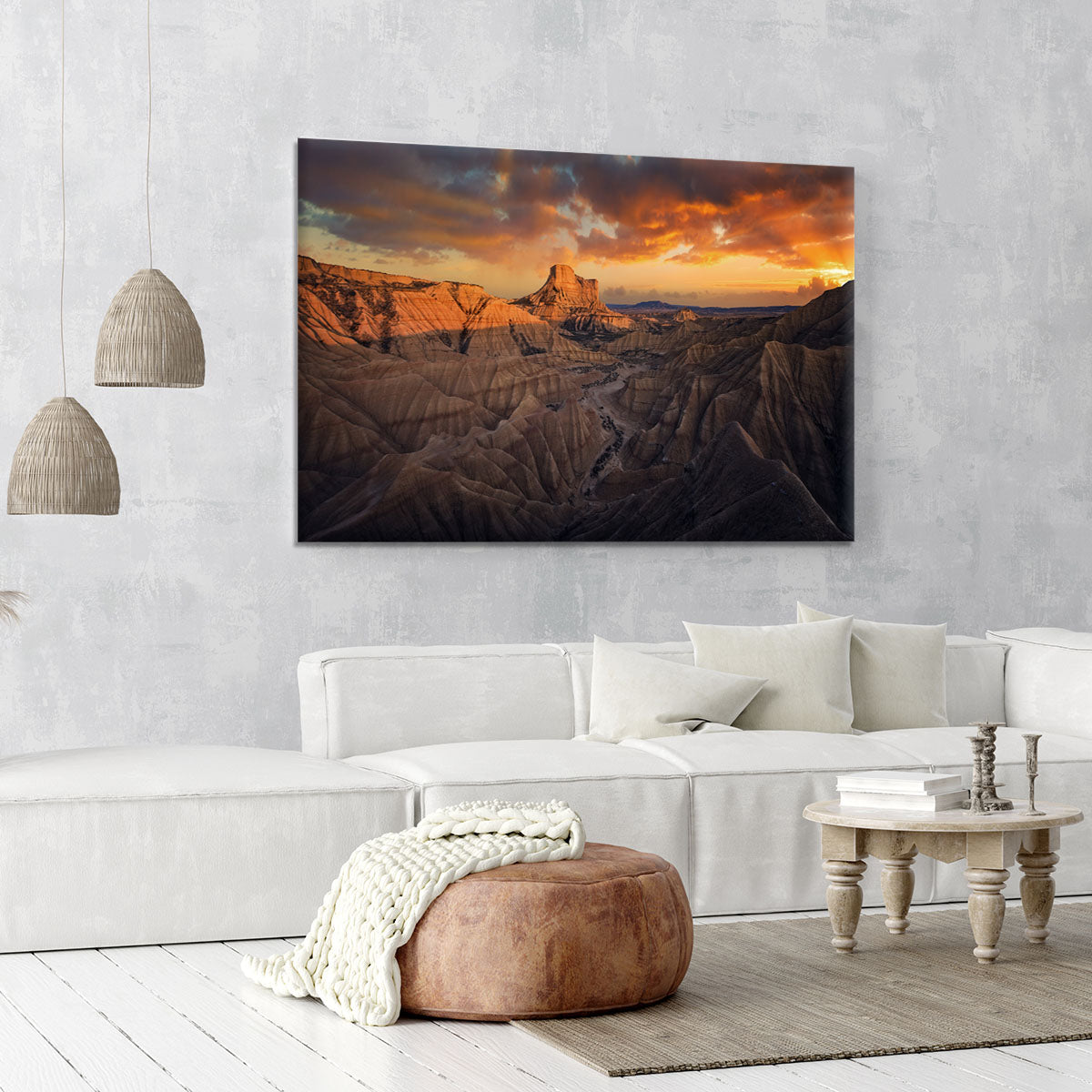 Badlands Bardenas Reales Canvas Print or Poster - Canvas Art Rocks - 6