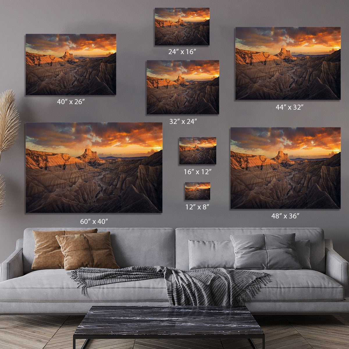 Badlands Bardenas Reales Canvas Print or Poster - Canvas Art Rocks - 7