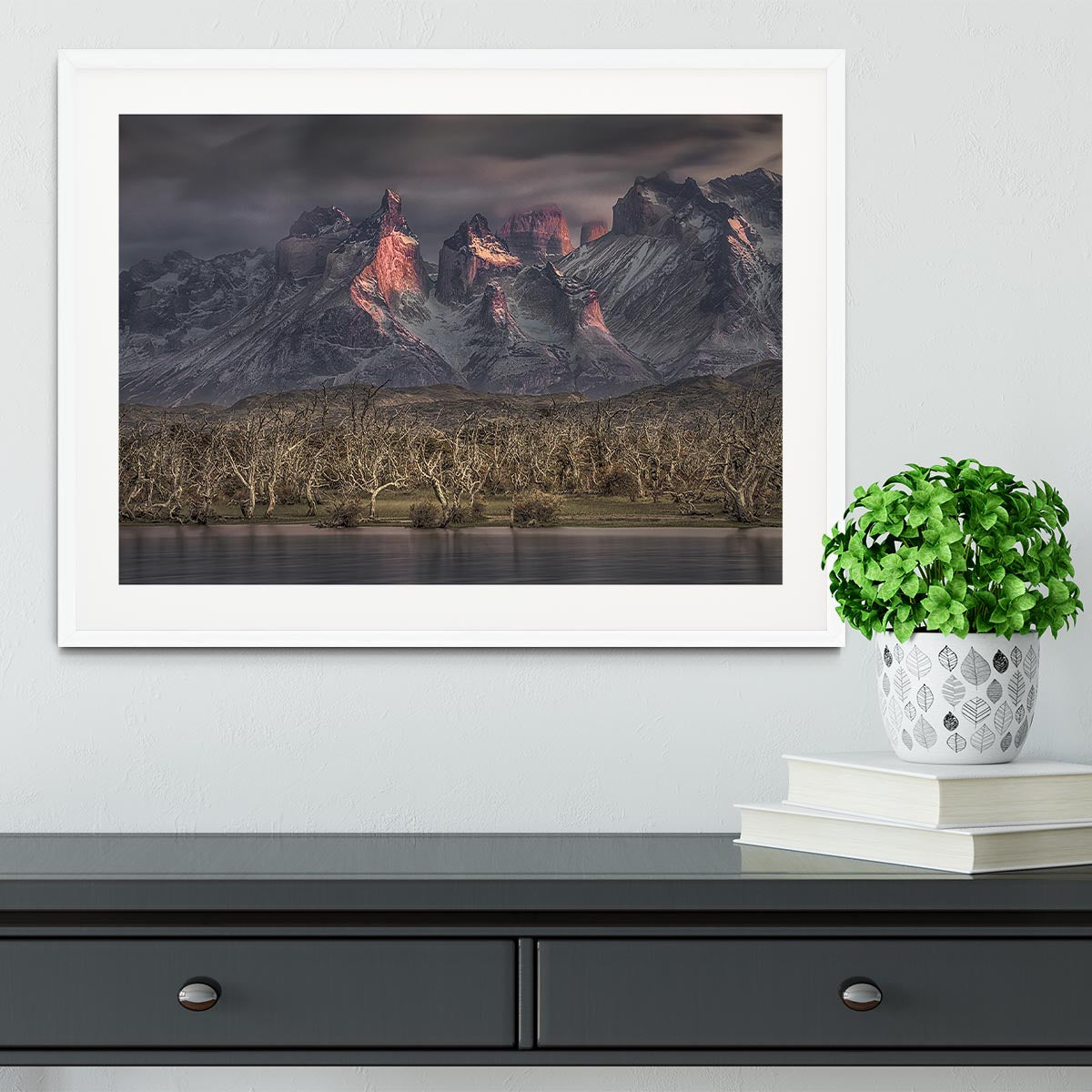 Below The Peaks Of Patagonia Framed Print - Canvas Art Rocks - 5