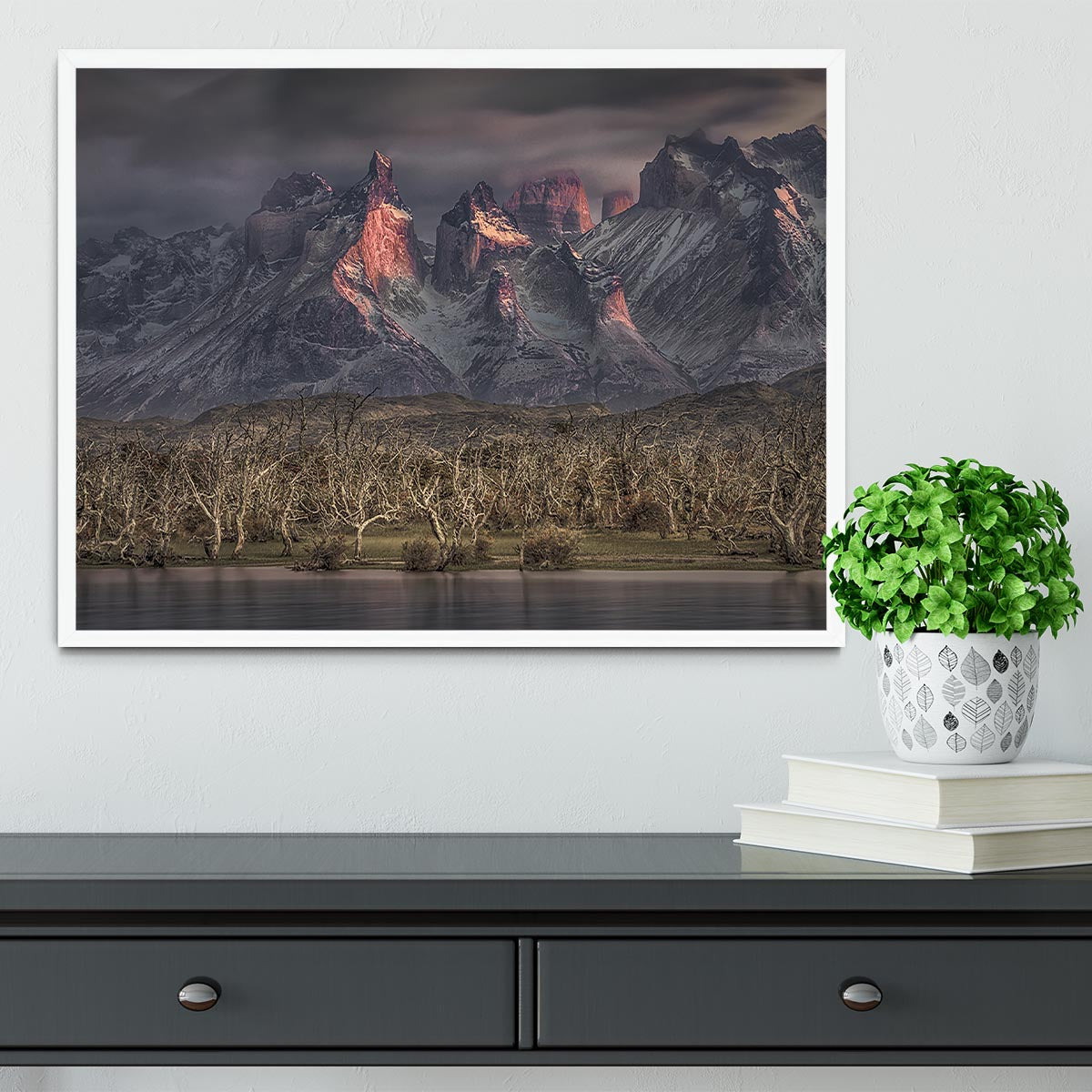 Below The Peaks Of Patagonia Framed Print - Canvas Art Rocks -6