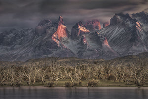 Below The Peaks Of Patagonia Wall Mural Wallpaper - Canvas Art Rocks - 1