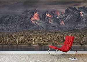 Below The Peaks Of Patagonia Wall Mural Wallpaper - Canvas Art Rocks - 2