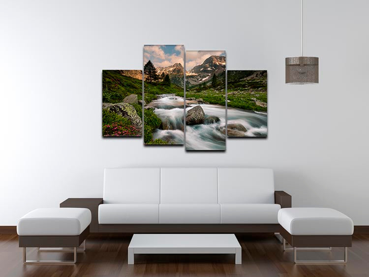 Maritime Alps Park 4 Split Panel Canvas - Canvas Art Rocks - 3
