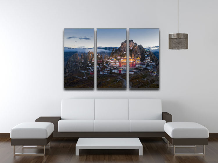 Triten Norbutse 3 Split Panel Canvas Print - Canvas Art Rocks - 3