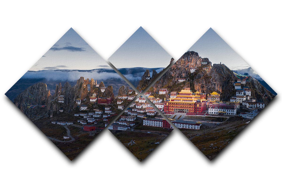 Triten Norbutse 4 Square Multi Panel Canvas - Canvas Art Rocks - 1