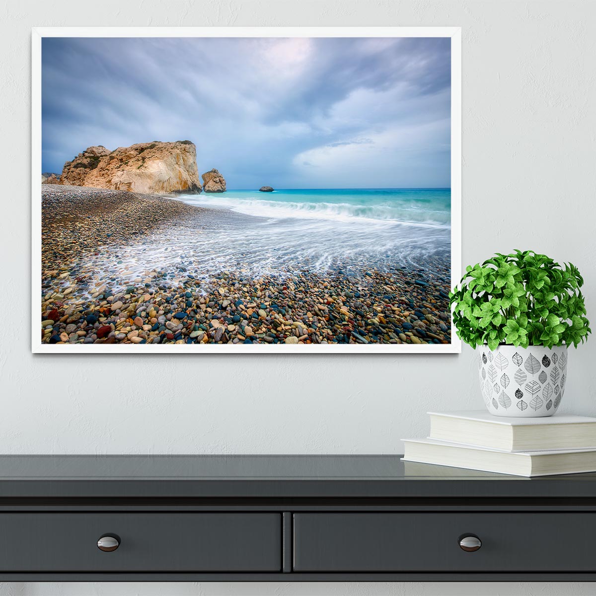 Aphrodite's Birth Place Framed Print - Canvas Art Rocks -6