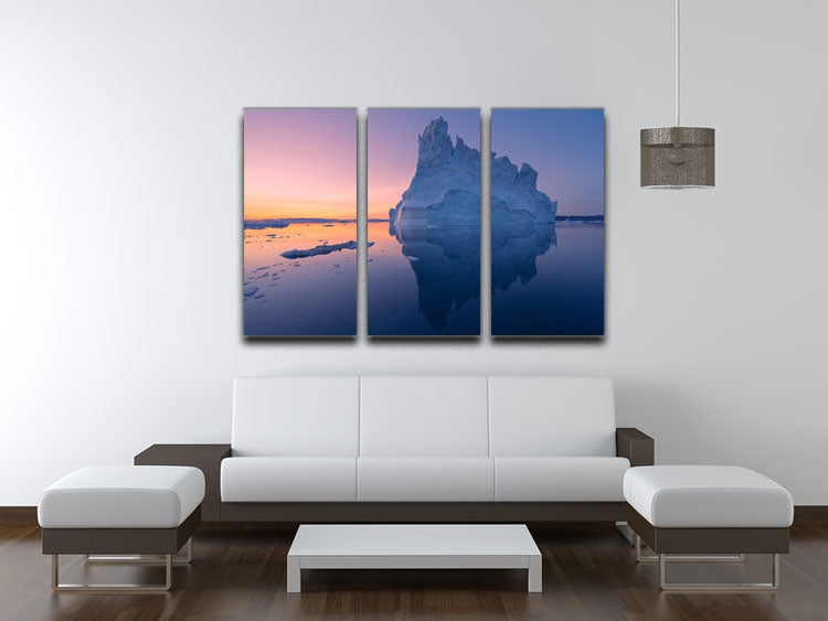 Disko Bay I 3 Split Panel Canvas Print - Canvas Art Rocks - 3