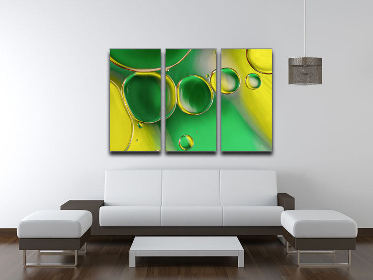 Oil And Water 2 3 Split Panel Canvas Print - Canvas Art Rocks - 3