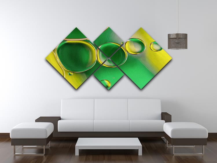 Oil And Water 2 4 Square Multi Panel Canvas - Canvas Art Rocks - 3