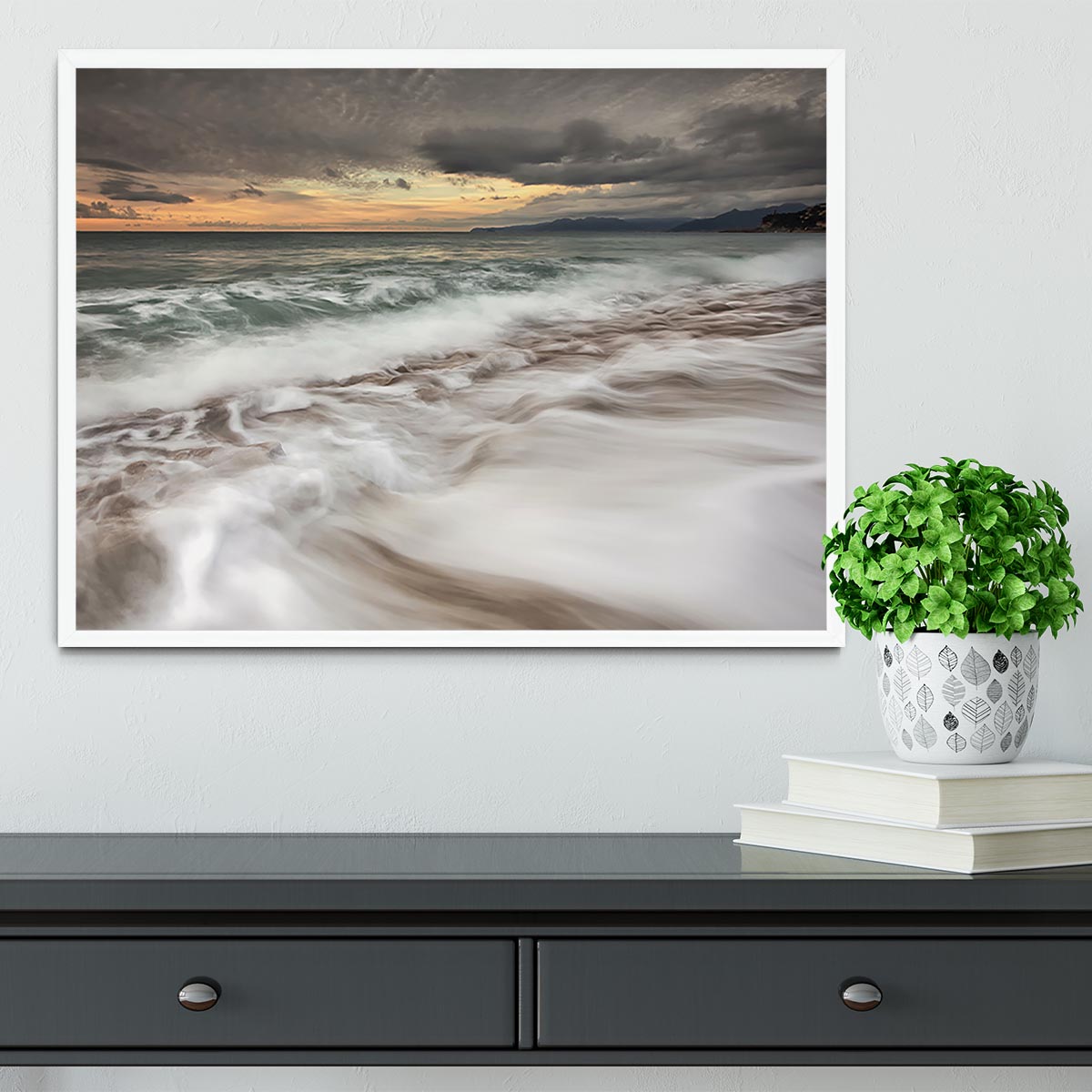 The Sea Framed Print - Canvas Art Rocks -6