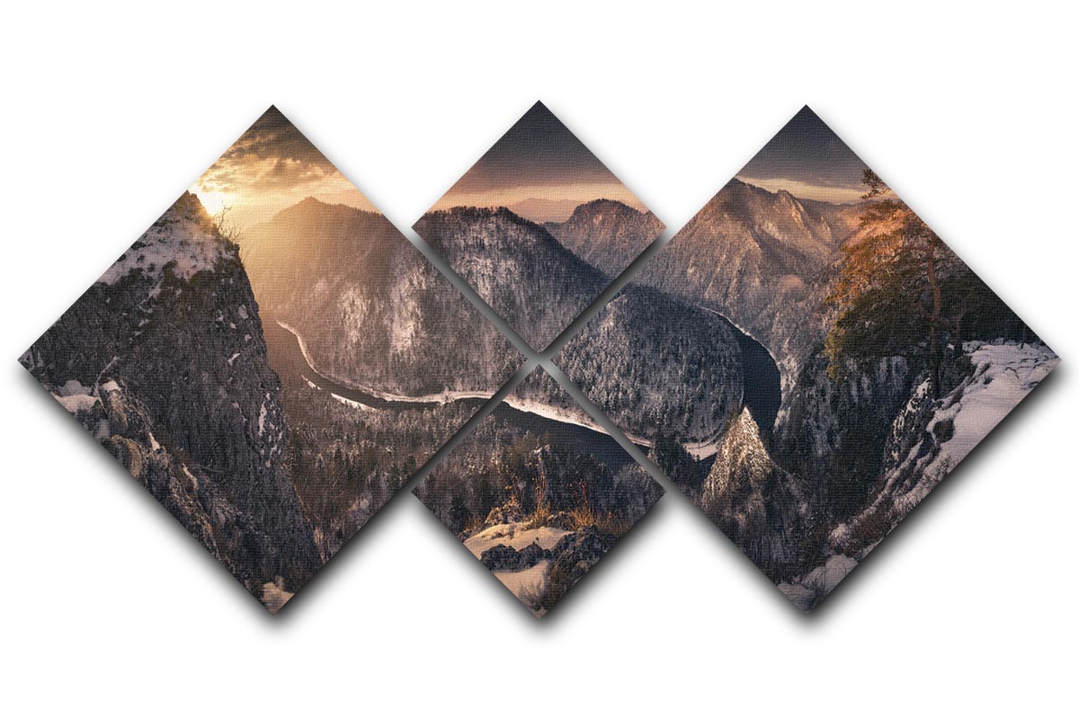 Sokolica 4 Square Multi Panel Canvas - Canvas Art Rocks - 1
