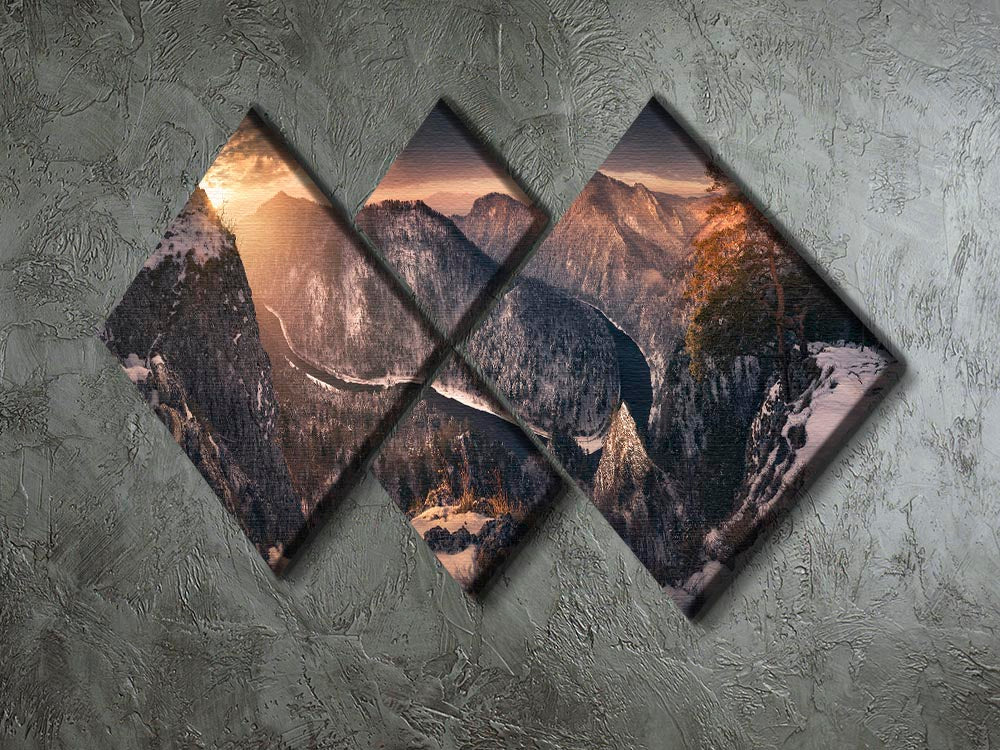 Sokolica 4 Square Multi Panel Canvas - Canvas Art Rocks - 2
