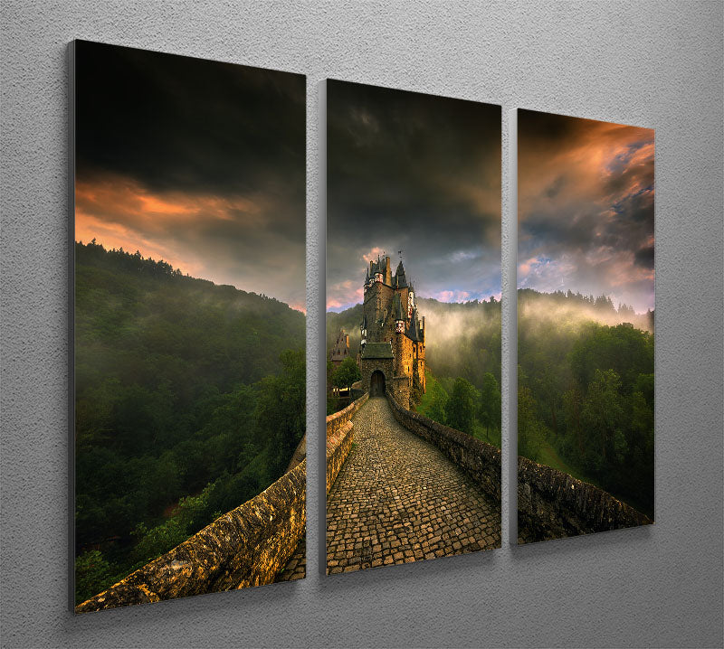 Eltz 3 Split Panel Canvas Print - Canvas Art Rocks - 2
