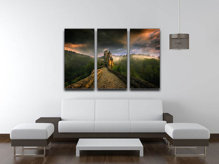 Eltz 3 Split Panel Canvas Print - Canvas Art Rocks - 3