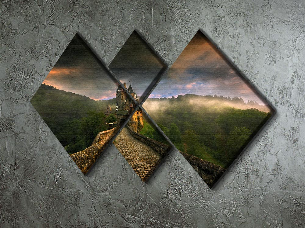 Eltz 4 Square Multi Panel Canvas - Canvas Art Rocks - 2