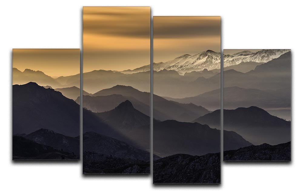 Layers 4 Split Panel Canvas - Canvas Art Rocks - 1