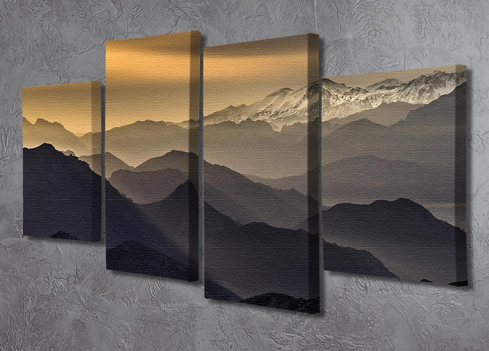 Layers 4 Split Panel Canvas - Canvas Art Rocks - 2