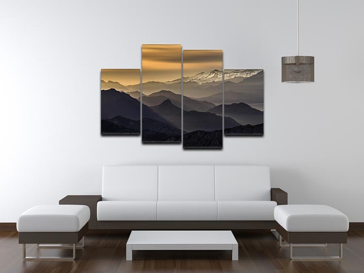 Layers 4 Split Panel Canvas - Canvas Art Rocks - 3