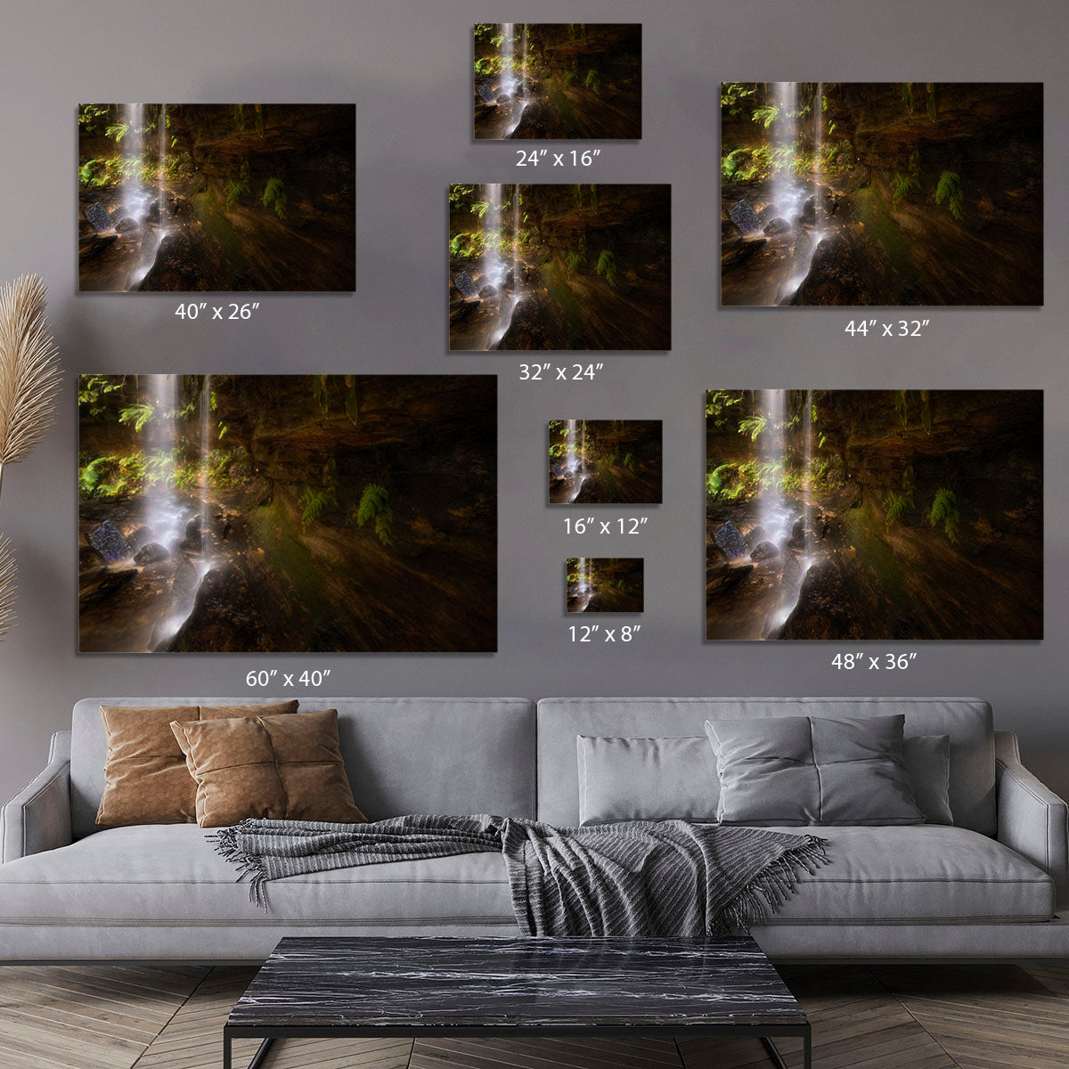 Hidden Waterfalls 2 Canvas Print or Poster - Canvas Art Rocks - 7