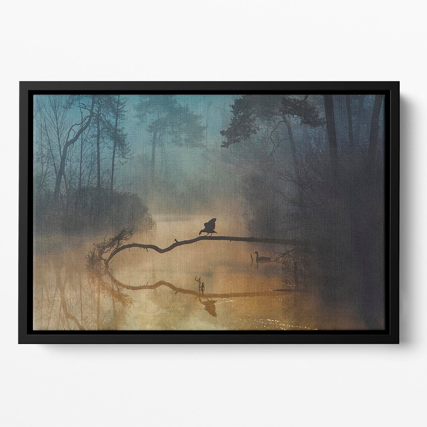 Blue Hour Floating Framed Canvas - Canvas Art Rocks - 2