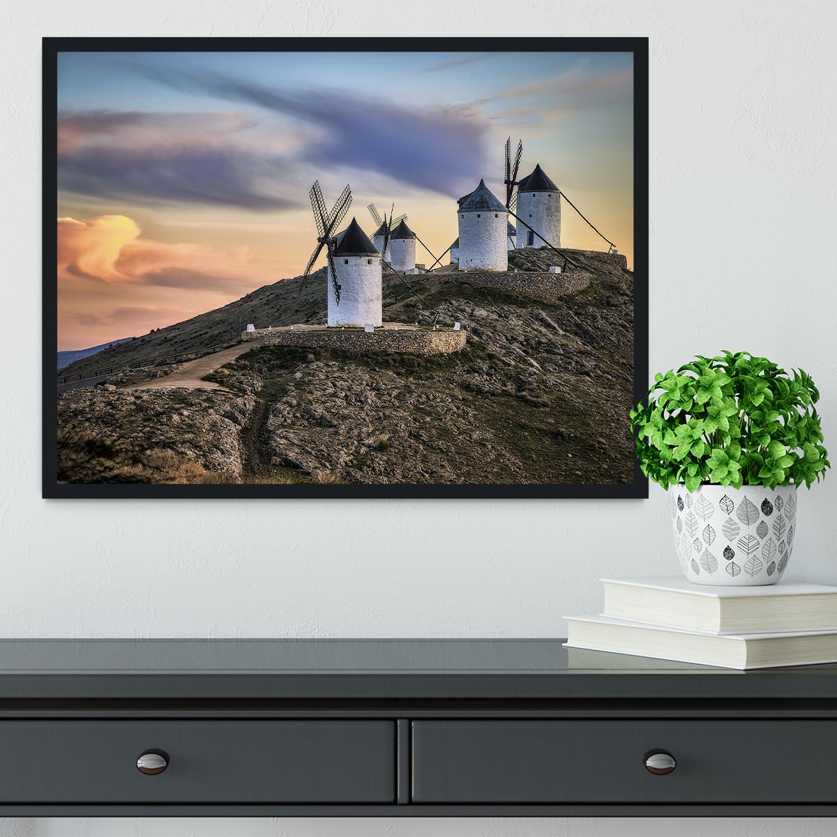 Molinos Al Viento Framed Print - Canvas Art Rocks - 2