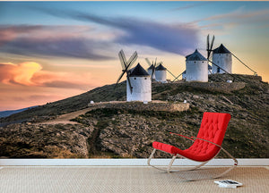 Molinos Al Viento Wall Mural Wallpaper - Canvas Art Rocks - 2