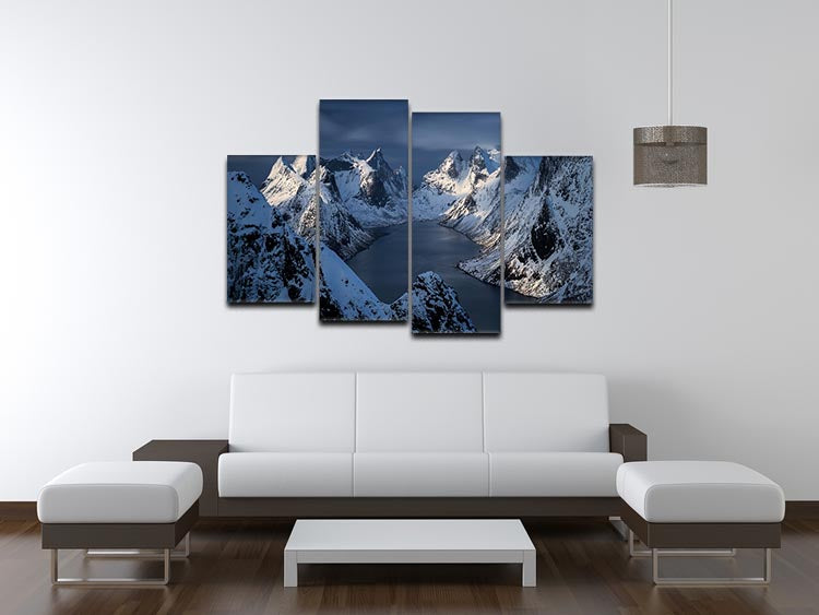 Kjerkfjorden 4 Split Panel Canvas - Canvas Art Rocks - 3
