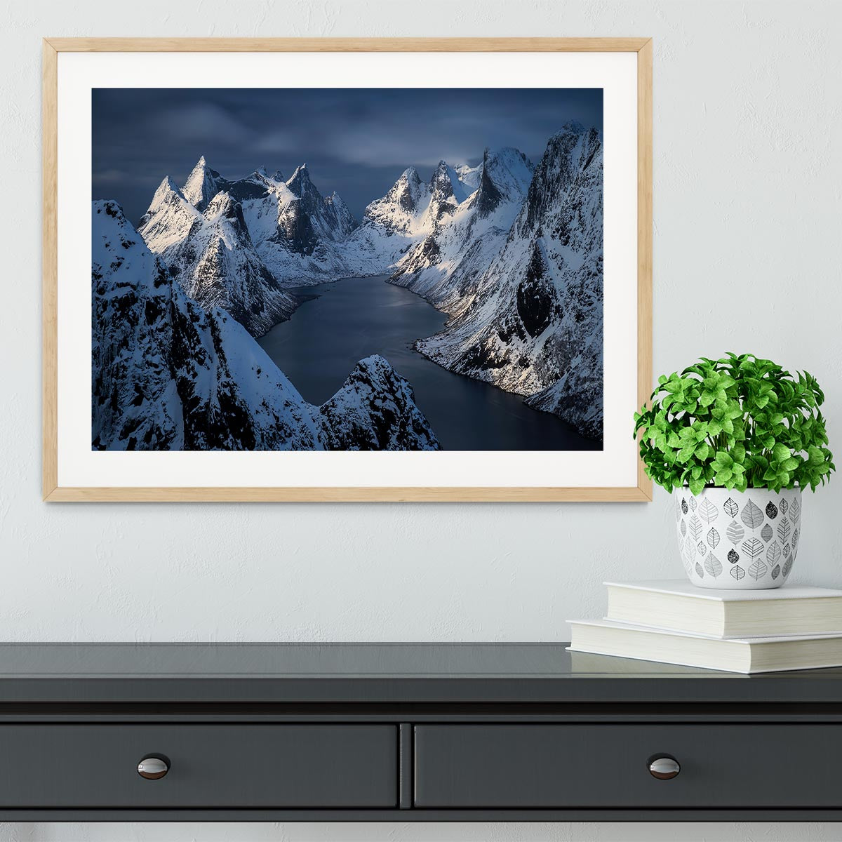 Kjerkfjorden Framed Print - Canvas Art Rocks - 3