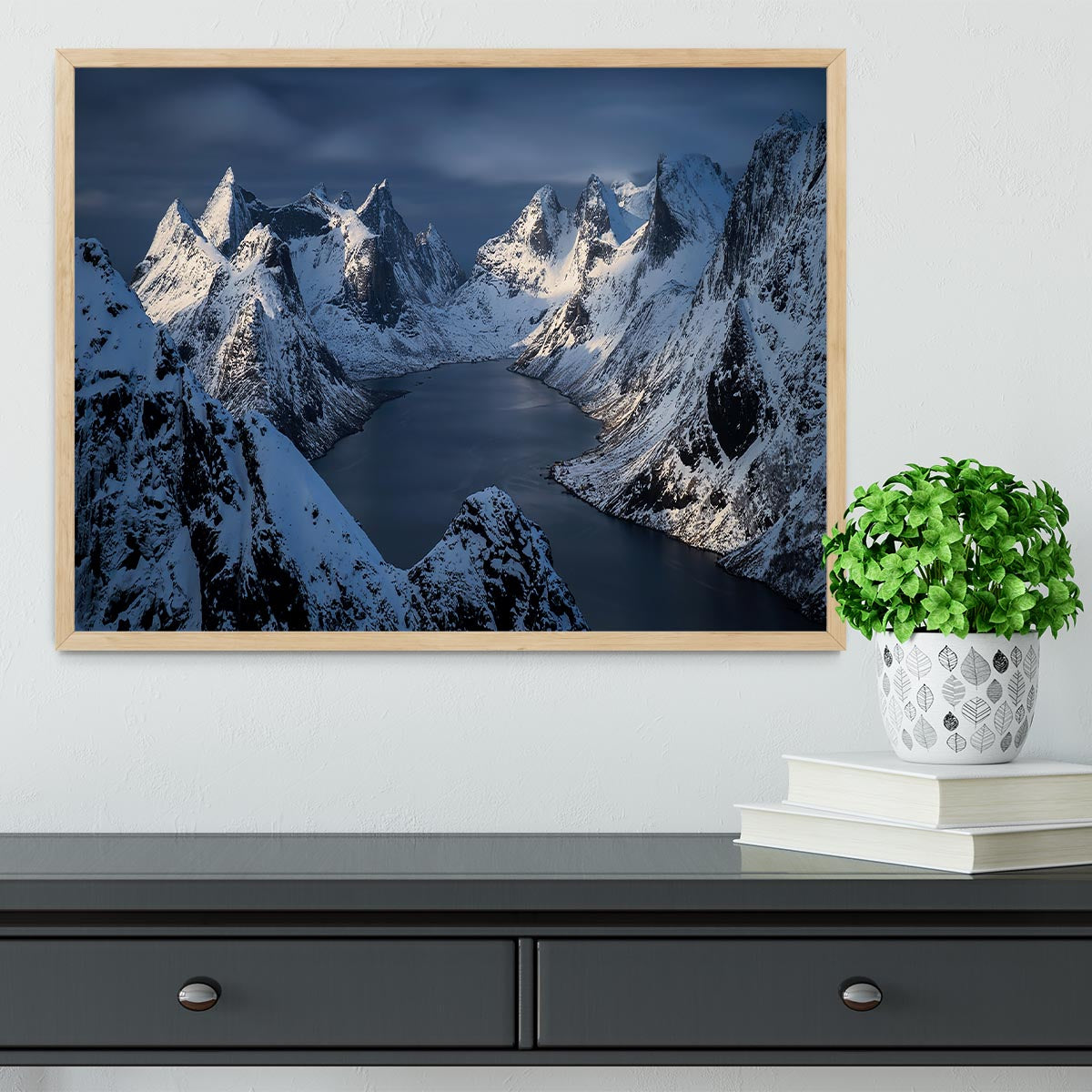 Kjerkfjorden Framed Print - Canvas Art Rocks - 4