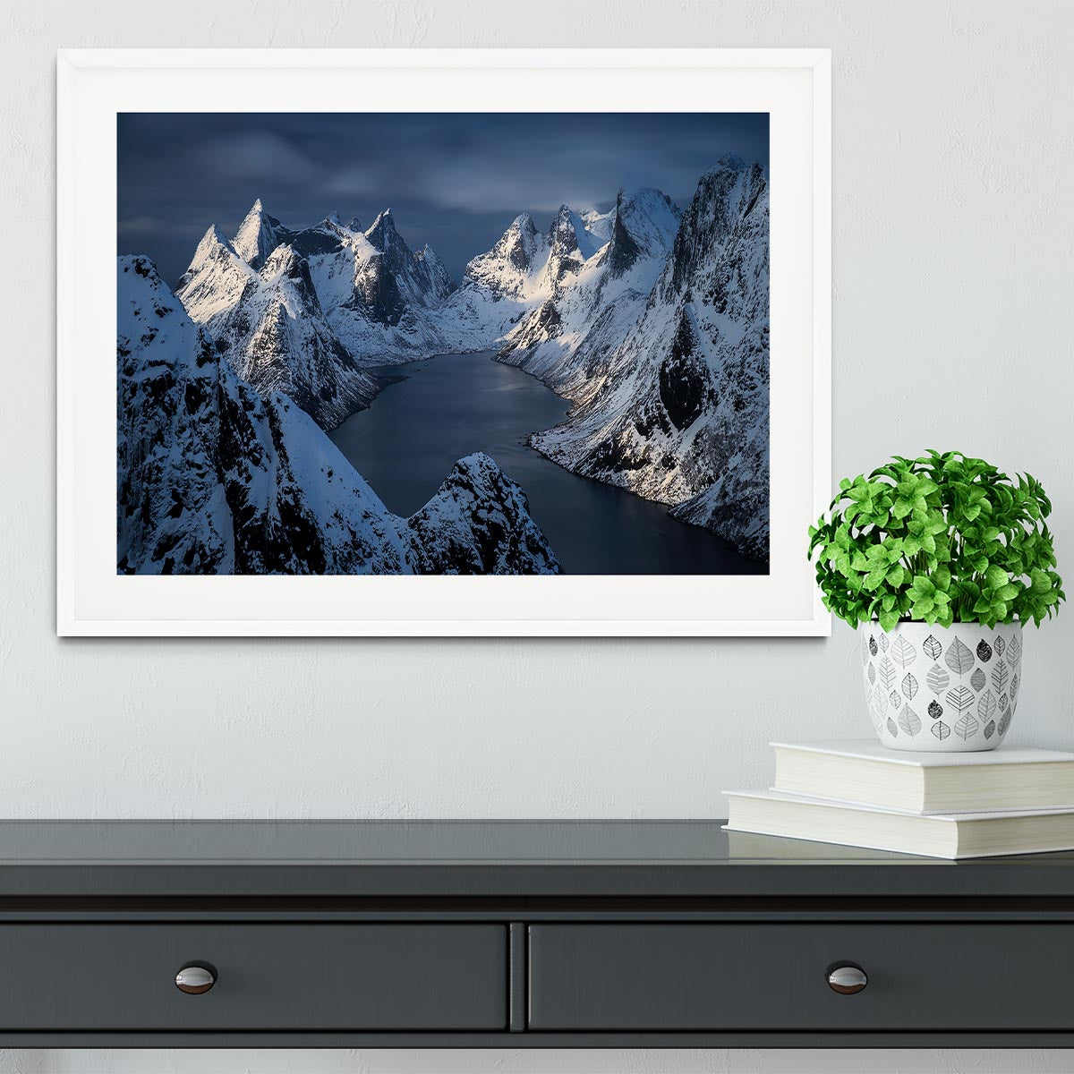 Kjerkfjorden Framed Print - Canvas Art Rocks - 5