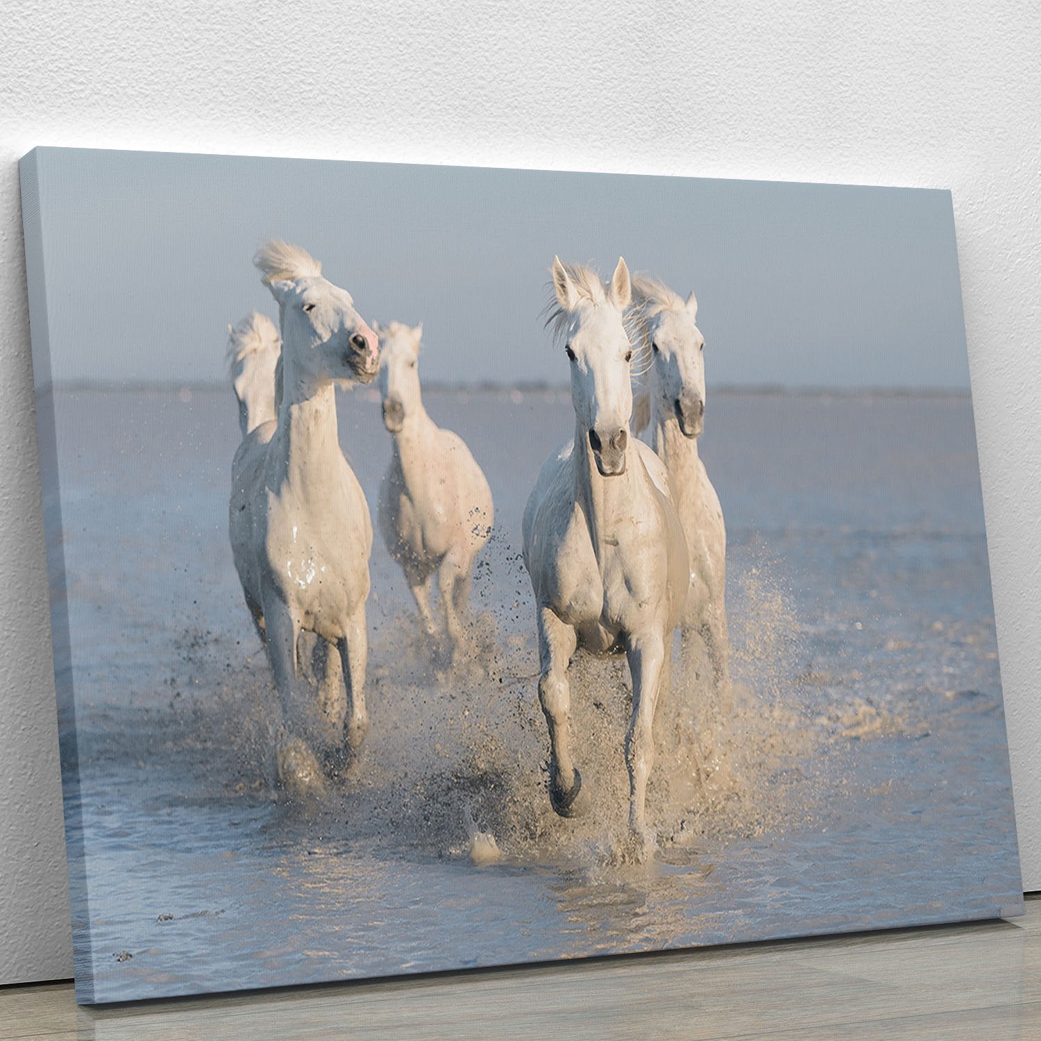 Running White Horses Canvas Print or Poster - Canvas Art Rocks - 1