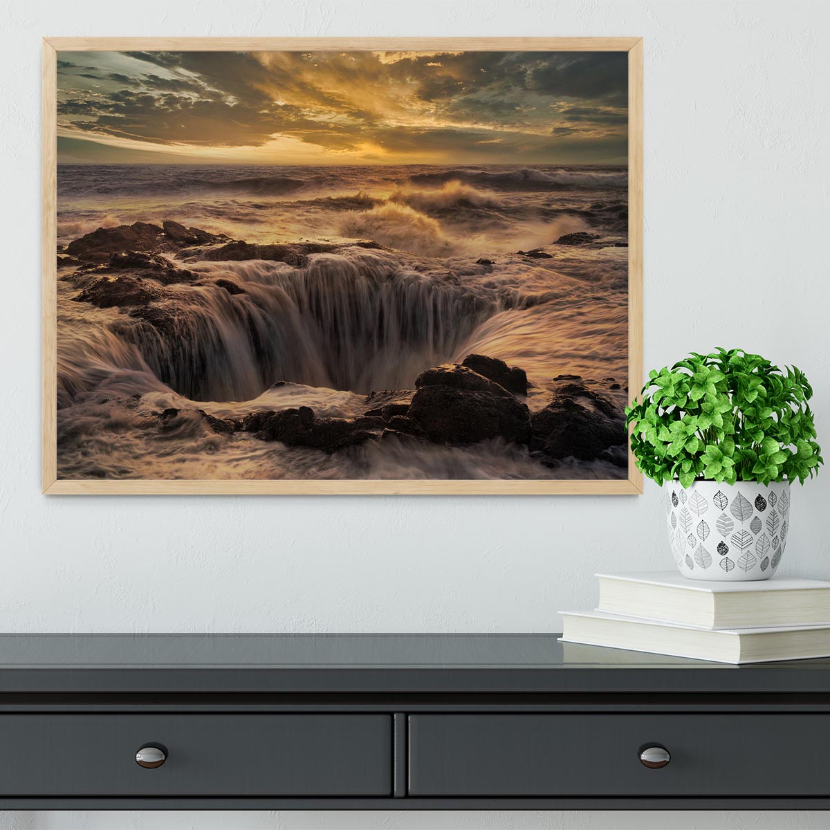 Thor's Well Framed Print - Canvas Art Rocks - 4