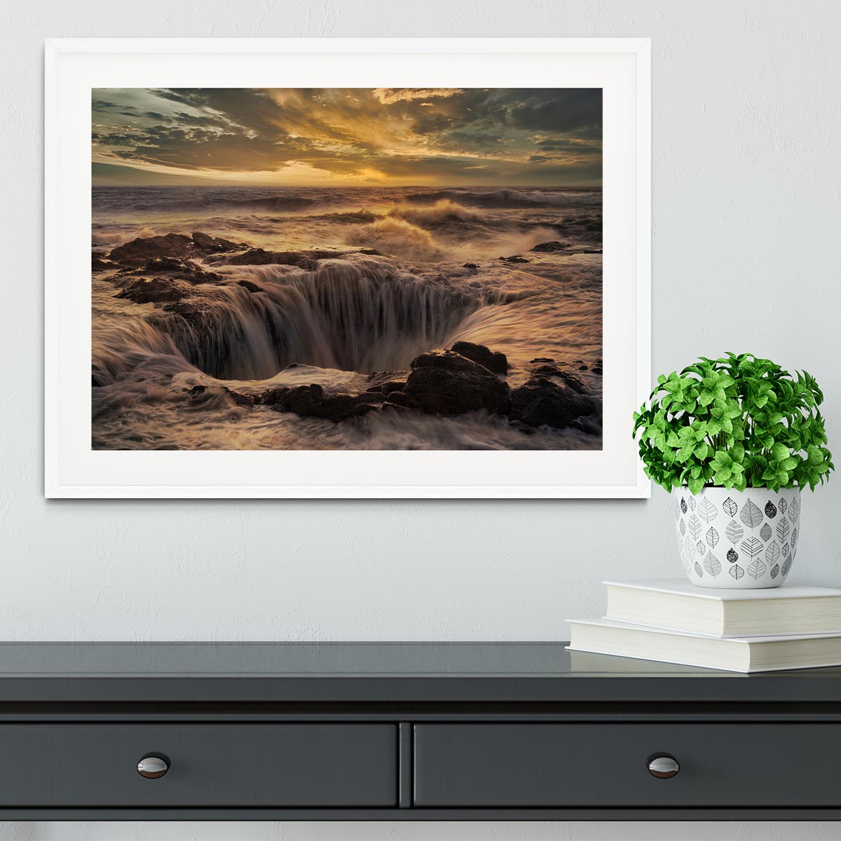 Thor's Well Framed Print - Canvas Art Rocks - 5