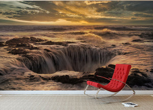 Thor's Well Wall Mural Wallpaper - Canvas Art Rocks - 2